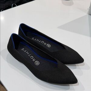 Rothy's Black Pointed Knit Flats
